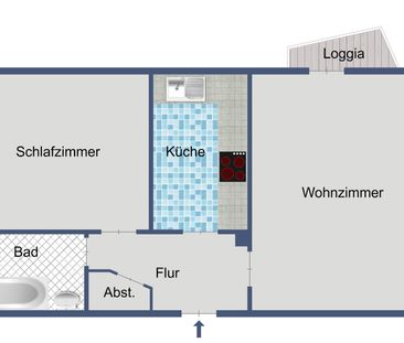 Praktisch geschnittene Wohnung mit Balkon - Photo 1