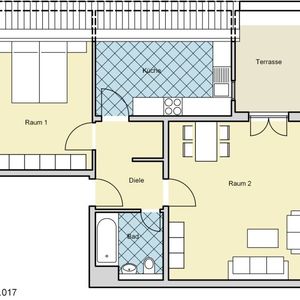 Schöne Wohnung mit zwei Zimmern im Dachgeschoss mit WBS - Photo 3