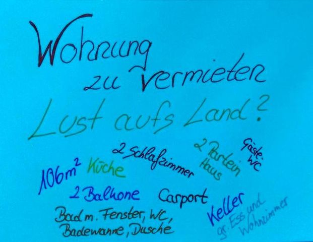 Lust aufs Land? Große helle 106 qm Wohnung 3 ZKB zu vermieten - Photo 1