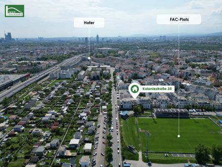 Moderne 2-Zimmer-Wohnung in zentraler Lage beim FAC-Platz, nur wenige Minuten von der S-Bahnstation Jedlersdorf entfernt - Photo 3