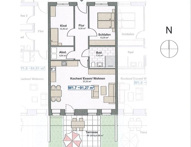 3-ZKB-Mietwohnung mit Terrasse und Garten nahe Obersee! - Foto 1
