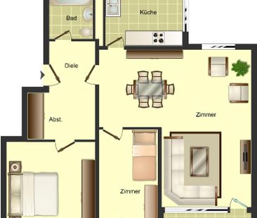 Demnächst frei! 3-Zimmer-Wohnung in Ratingen West - Foto 1