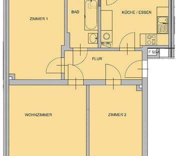 Tolle 3-Raum Whg. mit Balkon, Loggia, Parkett, EBK mgl.! - Photo 3