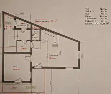 Vermiete großzügige, moderne 3-Raum Masionettewohnung - Photo 4