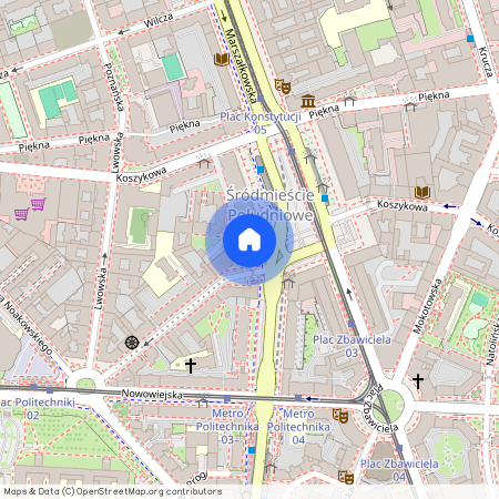 Warszawa, Śródmieście, Śródmieście, Południowe, Pl., Konstytucji