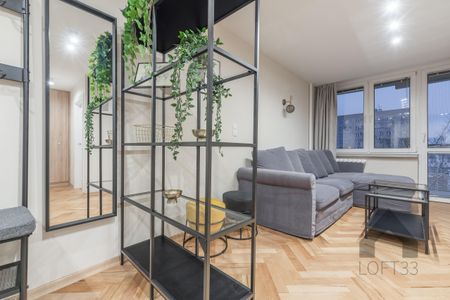 Przytulne, klimatyzowane mieszkanie z balkonem przy Stachiewicza w Krakowie do wynajęcia | Spacer 3D - Zdjęcie 4