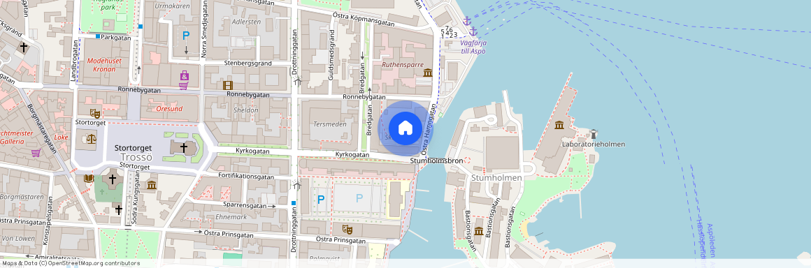Trossö, Karlskrona, Blekinge, Östra Hamngatan 3D