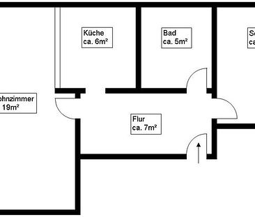 2 Raum-Wohnung mit Balkon und Aufzug - Photo 3