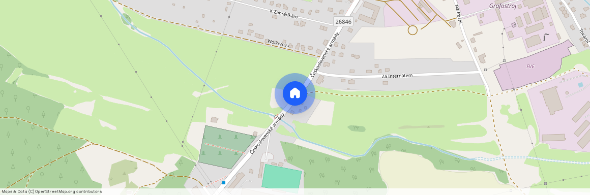 Československé armády, Cvikov - Cvikov I, okres Česká Lípa