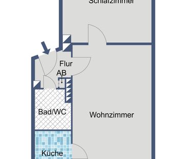 Zentrale 2-Zimmer-Erdgeschosswohnung mit Balkon in Frankfurt - Photo 1