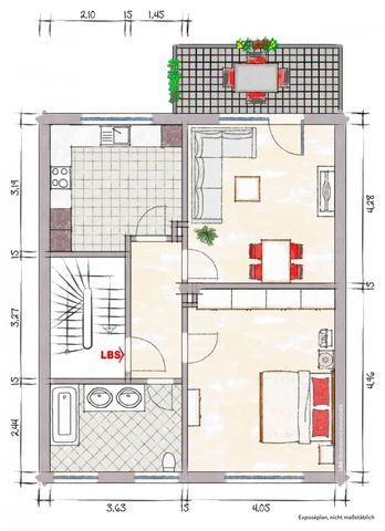 Dachgeschoss Wohnung Wohnung in einem gepflegtem 3 Familienhaus ! - Photo 2