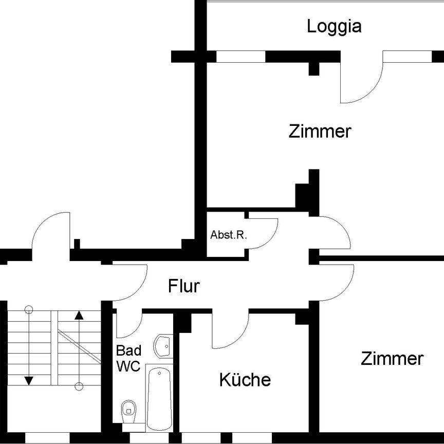 + Großzügige Zwei-Zimmer-Wohnung + - Photo 2