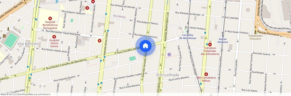 Avenida Senador Feijó, Encruzilhada - Santos