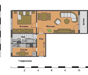 Großes Wohnzimmer mit Balkon! - Foto 1