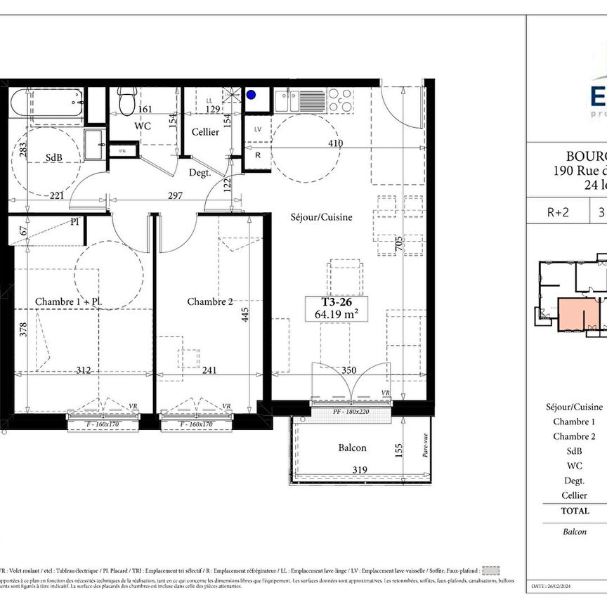 Location Appartement 3 pièces 64m² BOURG ACHARD 27310 - Photo 2