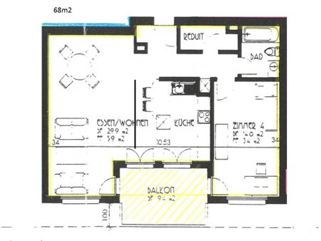 2.5 Zimmer, 70 m², 2. Stock - Foto 2