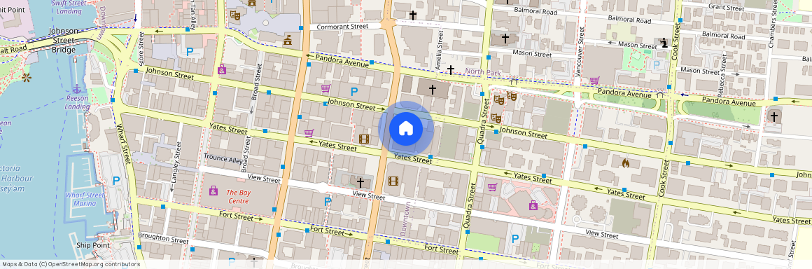 google map, Victoria, Victoria, Capital, V8W 0B7