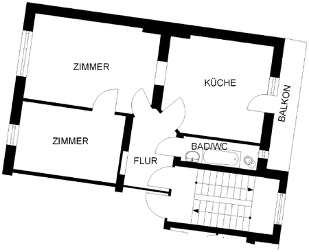 GEPFLEGTE 2 1/2 Zimmer-Wohnung mit BALKON Haspe-Zentrum - Foto 3