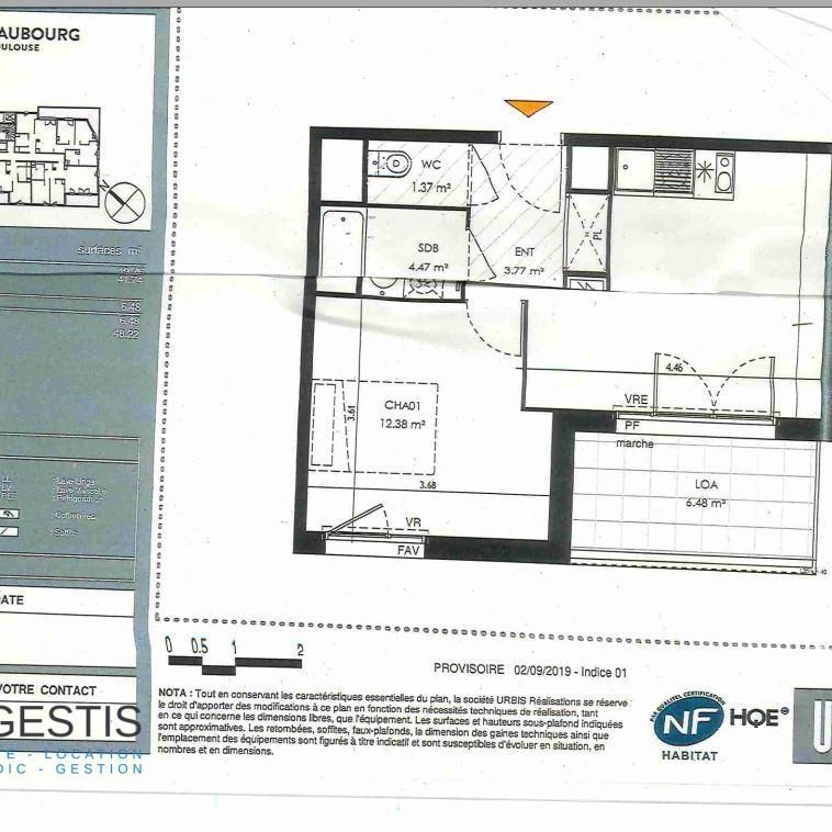 Location Appartement 2 pièces 41m² TOULOUSE 31400 - Photo 2