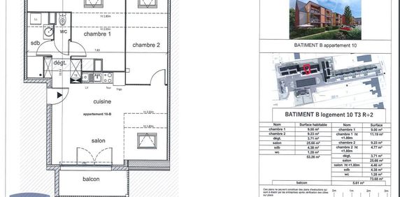 Location Appartement 3 pièces 53m² ST AUBIN LES ELBEUF 76410 - Photo 2