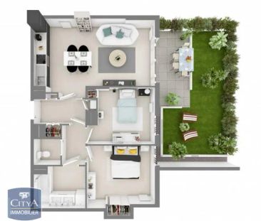 Appartement à louer 3 pièces 62.33m² - Photo 2