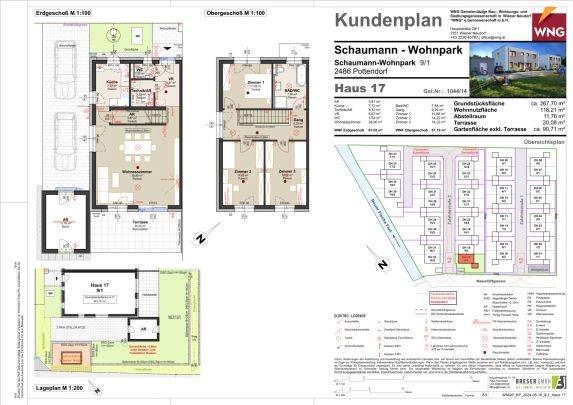 Wohnen in Pottendorf: Moderne Doppelhäuser zur Miete mit Garten! 9/1 - HAUS 17 - Foto 1