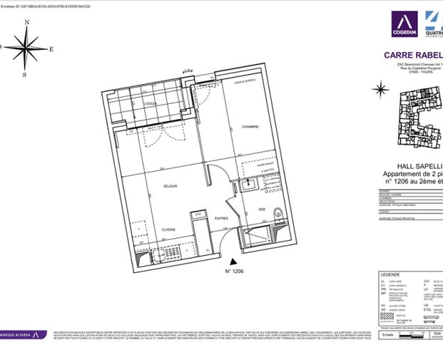 location Appartement T2 DE 41.25m² À TOURS - Photo 1