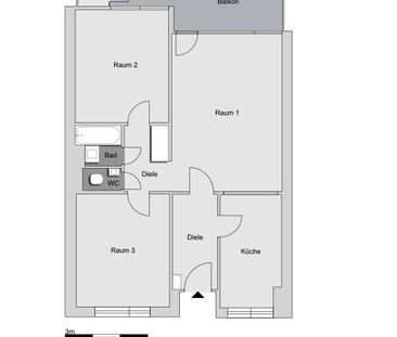 3-Zimmer-Wohnung in Stuttgart Freiberg - Foto 2