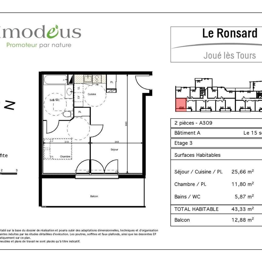 Location Appartement 2 pièces 43m² JOUE LES TOURS 37300 - Photo 2