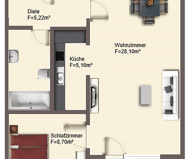 2-Zimmer-Wohnung mit Balkon in Uninähe - Foto 1