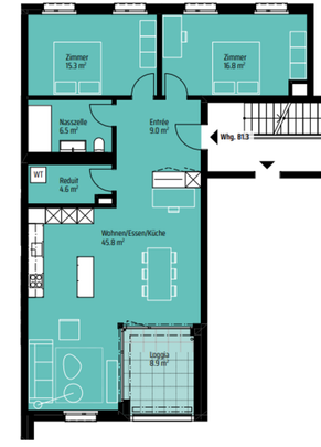 3.5 Zimmerwohnung in Ebnat-Kappel - Foto 1