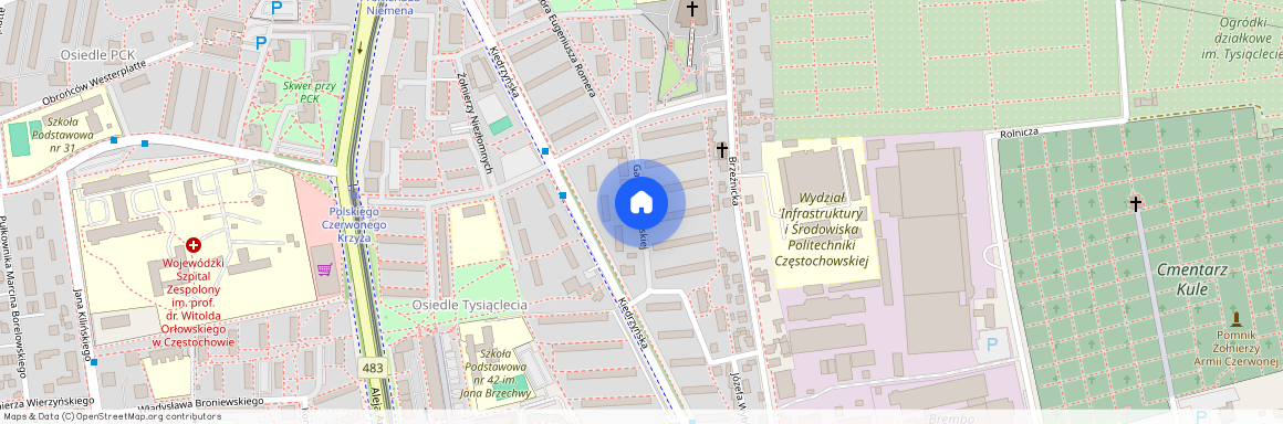 ul. Zapolskiej, Tysiąclecie, Częstochowa, śląskie