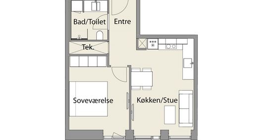 På 5. sal finder du denne lyse - Foto 3