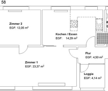 Großzügige 2 ZKB mit Loggia! - Photo 1