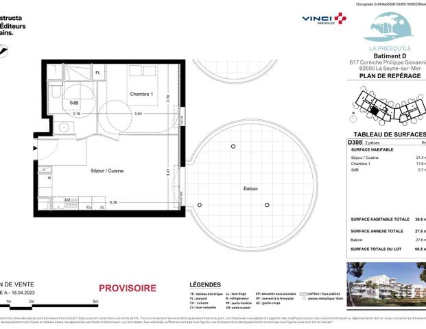 location Appartement T2 DE 38.9m² À LA SEYNE SUR MER - Photo 1