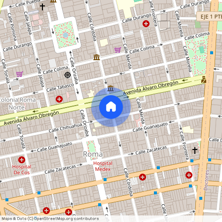Córdoba, Colonia Roma Norte, C.P. 06700, Df / Cdmx