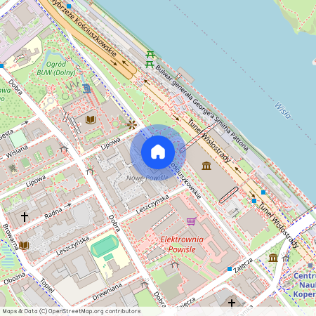 Śródmieście, Powiśle, ul. Wybrzeże Kościuszkowskie 45, Warszawa