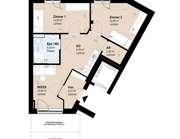 Neubauwohnung im betreuten Wohnen - Foto 1