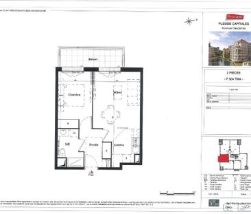 Location appartement 2 pièces, 39.78m², Le Plessis-Robinson - Photo 2