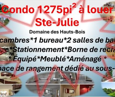 Condo 1275pi² à Ste-Julie : électroménagers, meubles, Borne de rech... - Photo 1