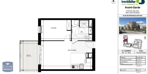 Appartement à louer 2 pièces 45.15m² - Photo 3