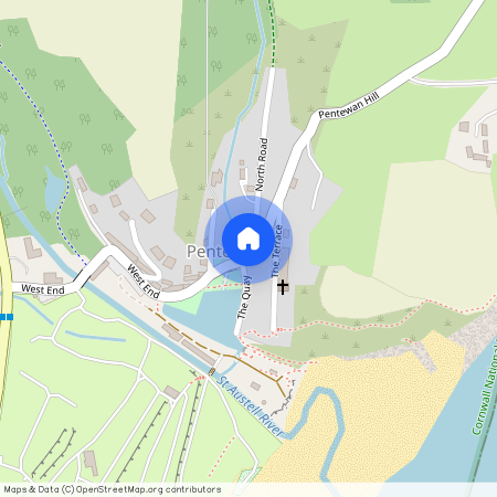 The Square, Pentewan, St Austell, Cornwall