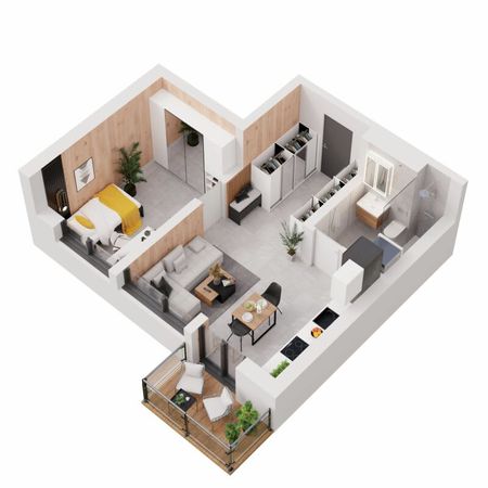 2.5 Zimmer, 40 m², 2. Stock - Foto 2