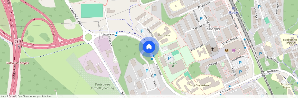 Klövjestigen, Skogås