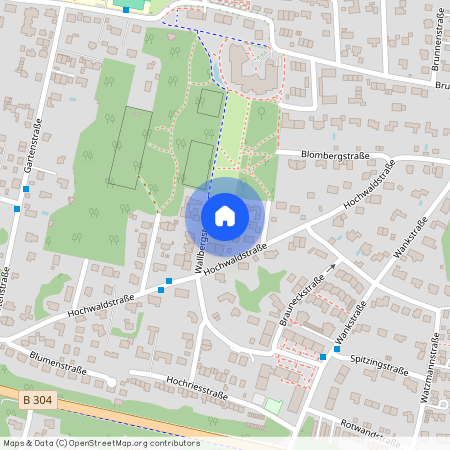 Wallbergstraße, 85598 Baldham ca. 16, 5 km east of Munich-center