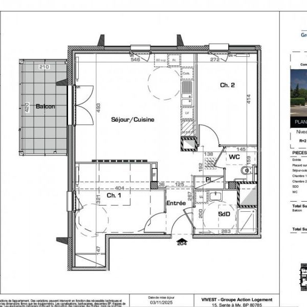 Appartement 3 pièces à Longeville-lès-Metz - Photo 2