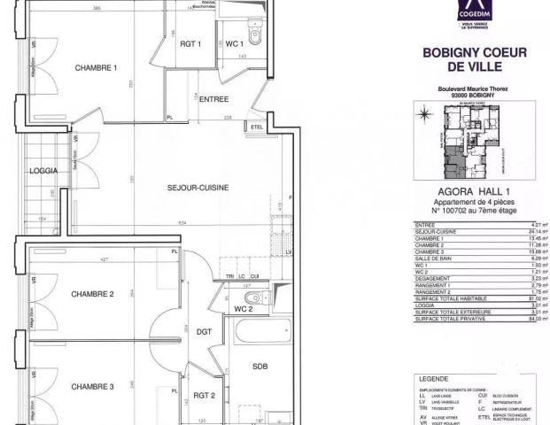 location Appartement T4 DE 80.4m² À BOBIGNY - Photo 1