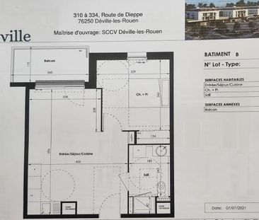 Location Appartement 2 pièces 41m² DEVILLE LES ROUEN 76250 - Photo 2