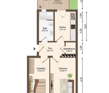 Erstbezug nach Kernsanierung! - Exklusives Wohnen mit Balkon und ei... - Photo 6