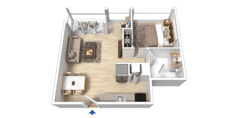 Fantastic One Bedroom Apartment with White Goods&Motorised Blinds in an Elegant Building - Photo 2